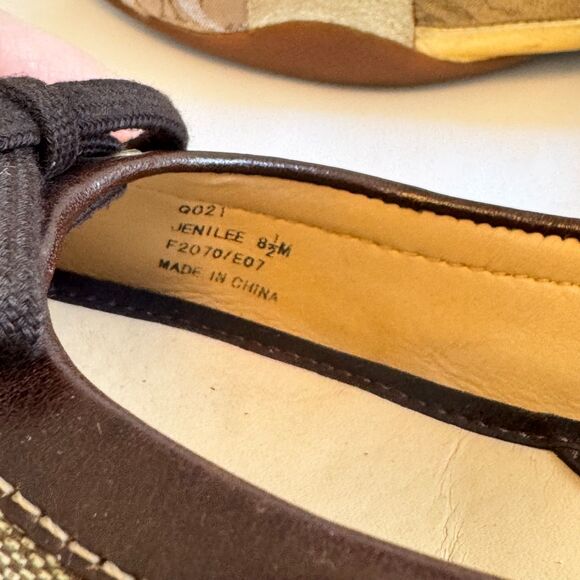 Coach Women's 'Jenilee' Mosaic Color Block Metallic Ballet Falts Size 8.5 - Picture 10 of 11